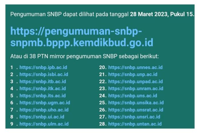 Informasi lengkap kuota SNBP 2025 jalur prestasi dan rapot