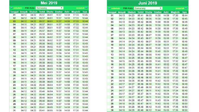 Jadwal adzan seluruh kecamatan di kota semarang 17 desember 2024