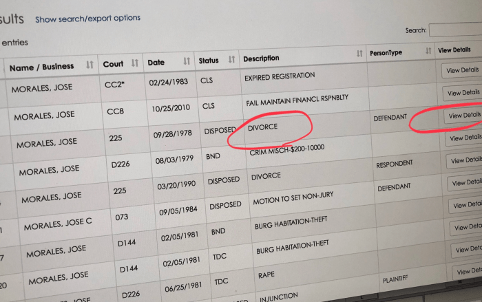 Divorce filed check case petition been has