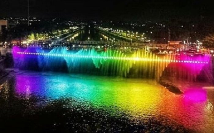 Semarang kanal banjir jateng fountain bridge mancur jembatan